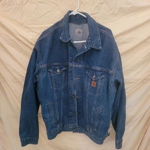 Carhartt vintage denim truckers jacket. XLT size. No rips or stains outside Nice